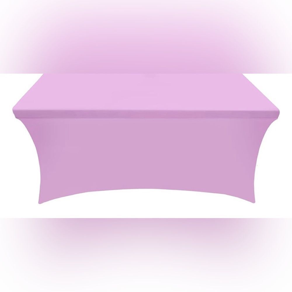 10' Lavender Stretch Table Cover for 6' tables